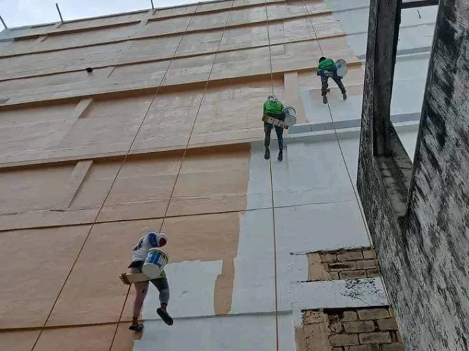 high building painting image
